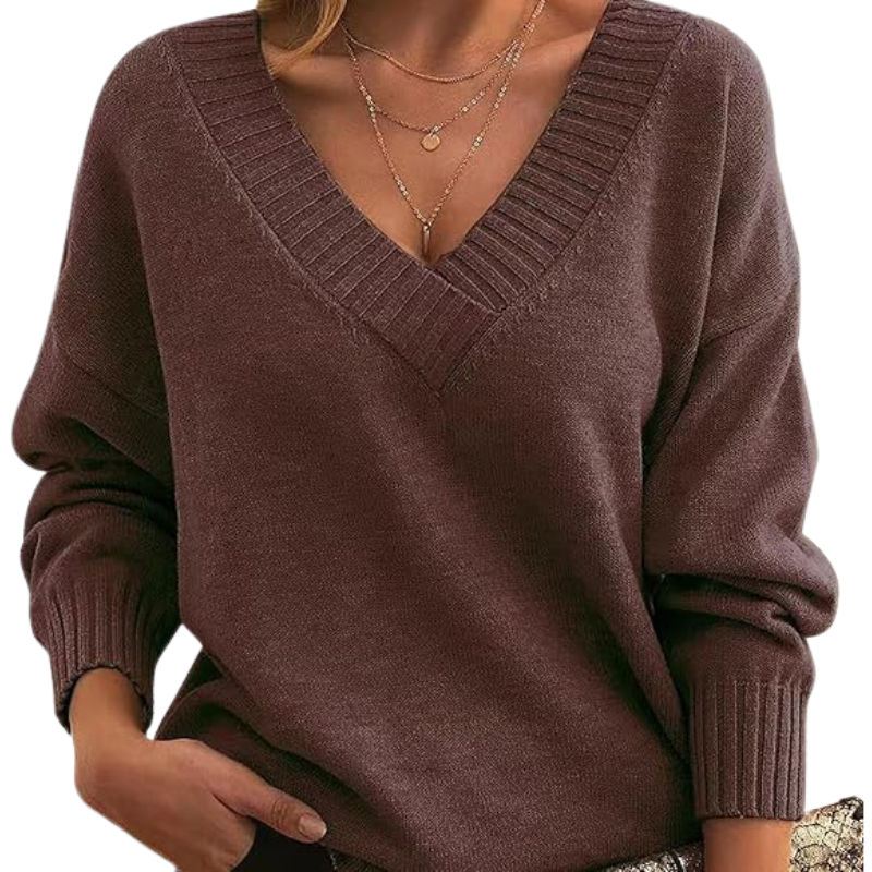 Christl - Eleganter V-Ausschnitt Cashmere-Pullover