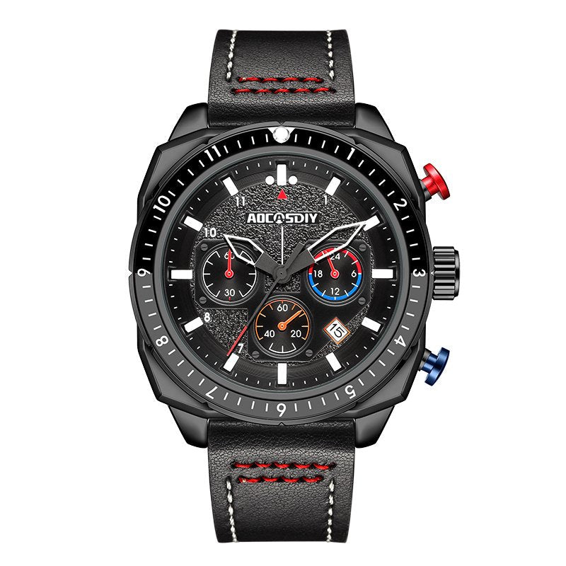 Luxus Wasserdichter Chronograph Sport Quarz Uhr