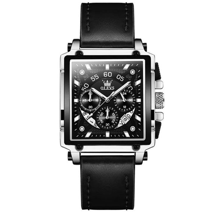 Mode Quadrat Zifferblatt Chronograph Uhr