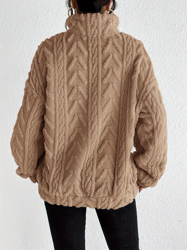 Millie - Strickpullover mit halbem Reißverschluss