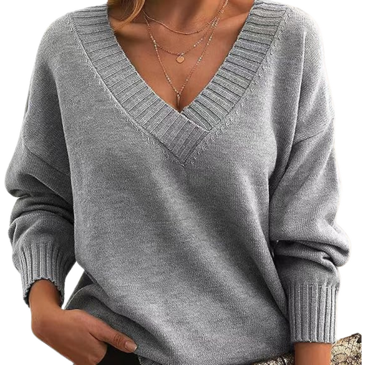 Christl - Eleganter V-Ausschnitt Cashmere-Pullover