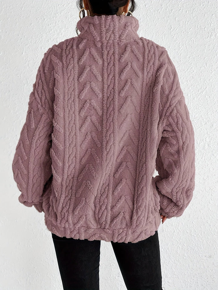 Millie - Strickpullover mit halbem Reißverschluss