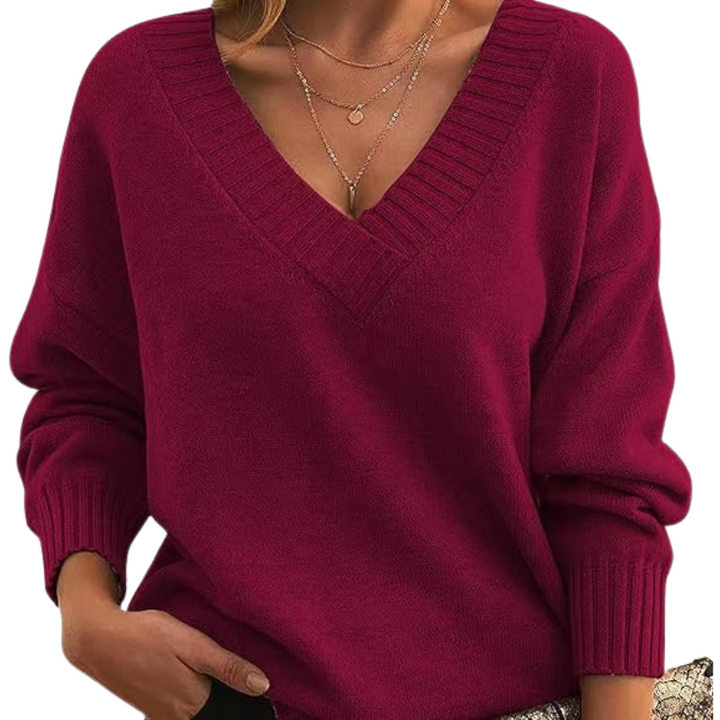 Christl - Eleganter V-Ausschnitt Cashmere-Pullover