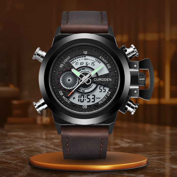 Dual Time Fashion Chronograph Uhr