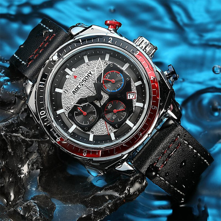 Luxus Wasserdichter Chronograph Sport Quarz Uhr