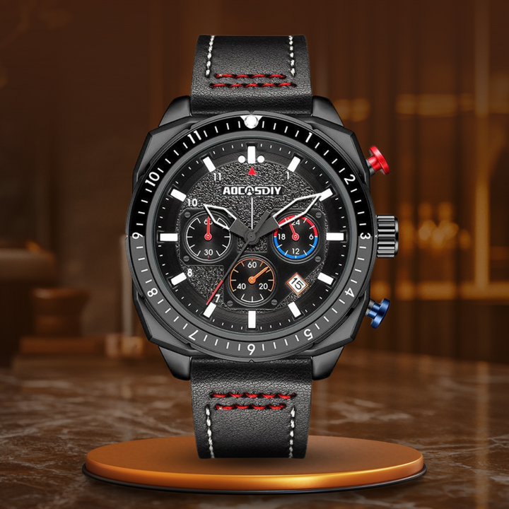 Luxus Wasserdichter Chronograph Sport Quarz Uhr