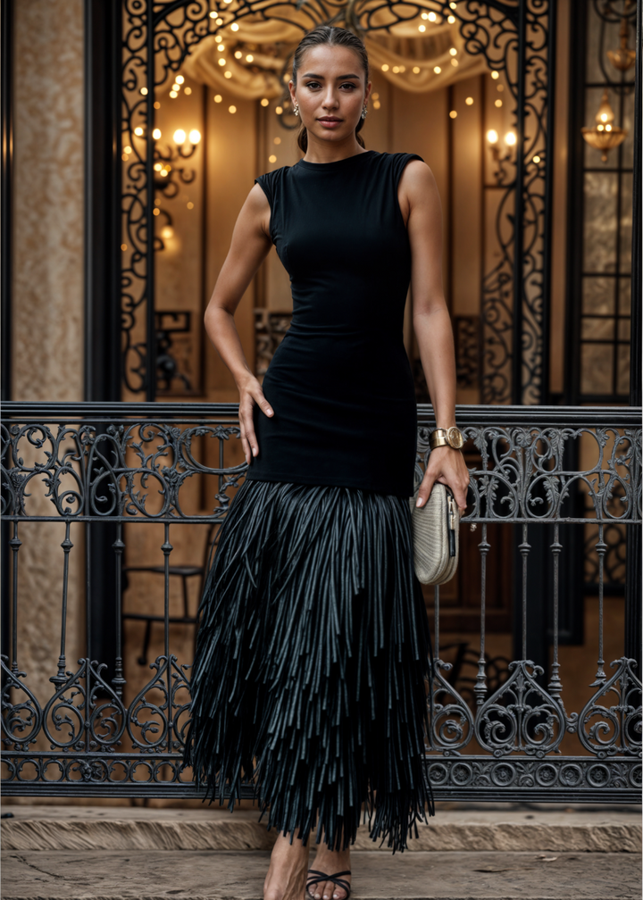 Piper | Maxikleid mit Quasten