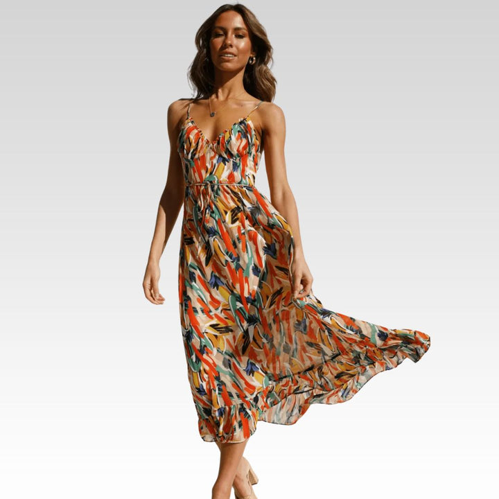 Chiara | Farbiges Midi-Kleid Chiara