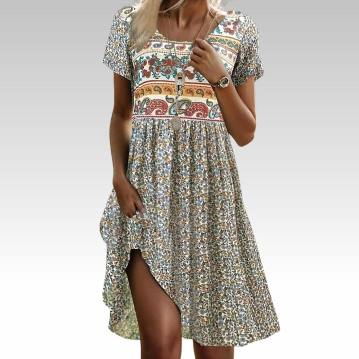 Vintage | Kleid Mit Ethnischem Druck