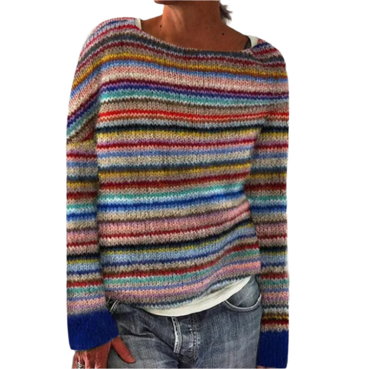 Silvia - Retro Herbstpullover mit Print