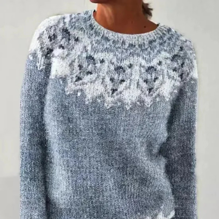 Silvia - Retro Herbstpullover mit Print