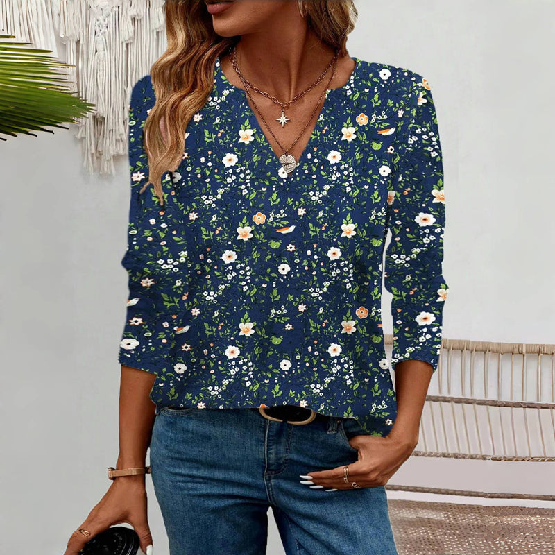 Casual T-Shirt mit Blumenmuster