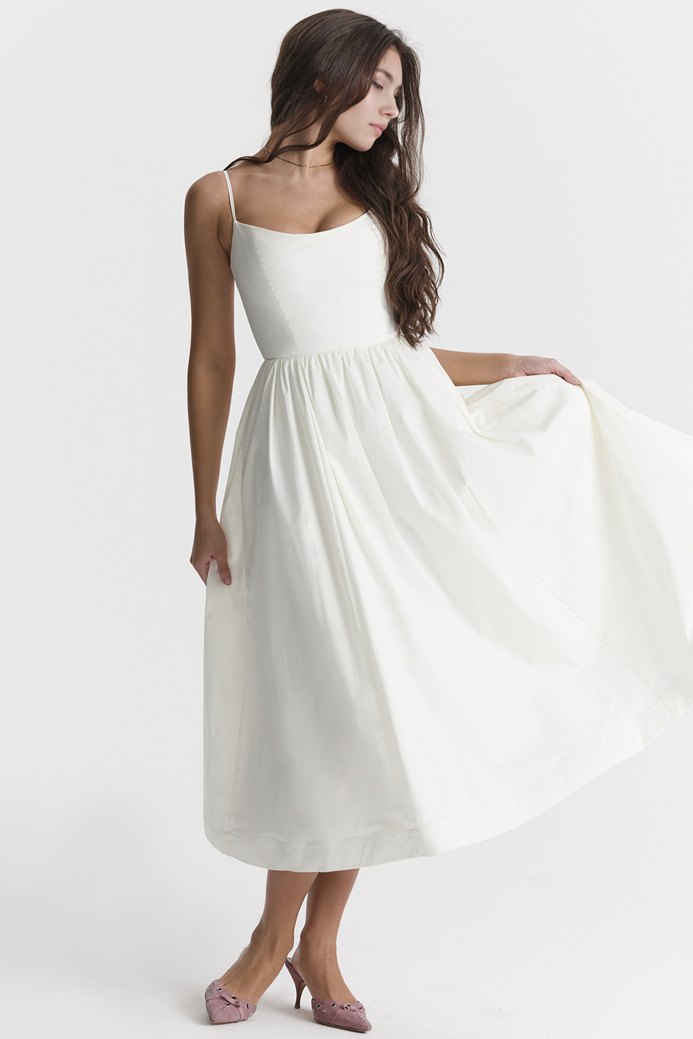 Midikleid Clara – klassisches Design aus Polyester