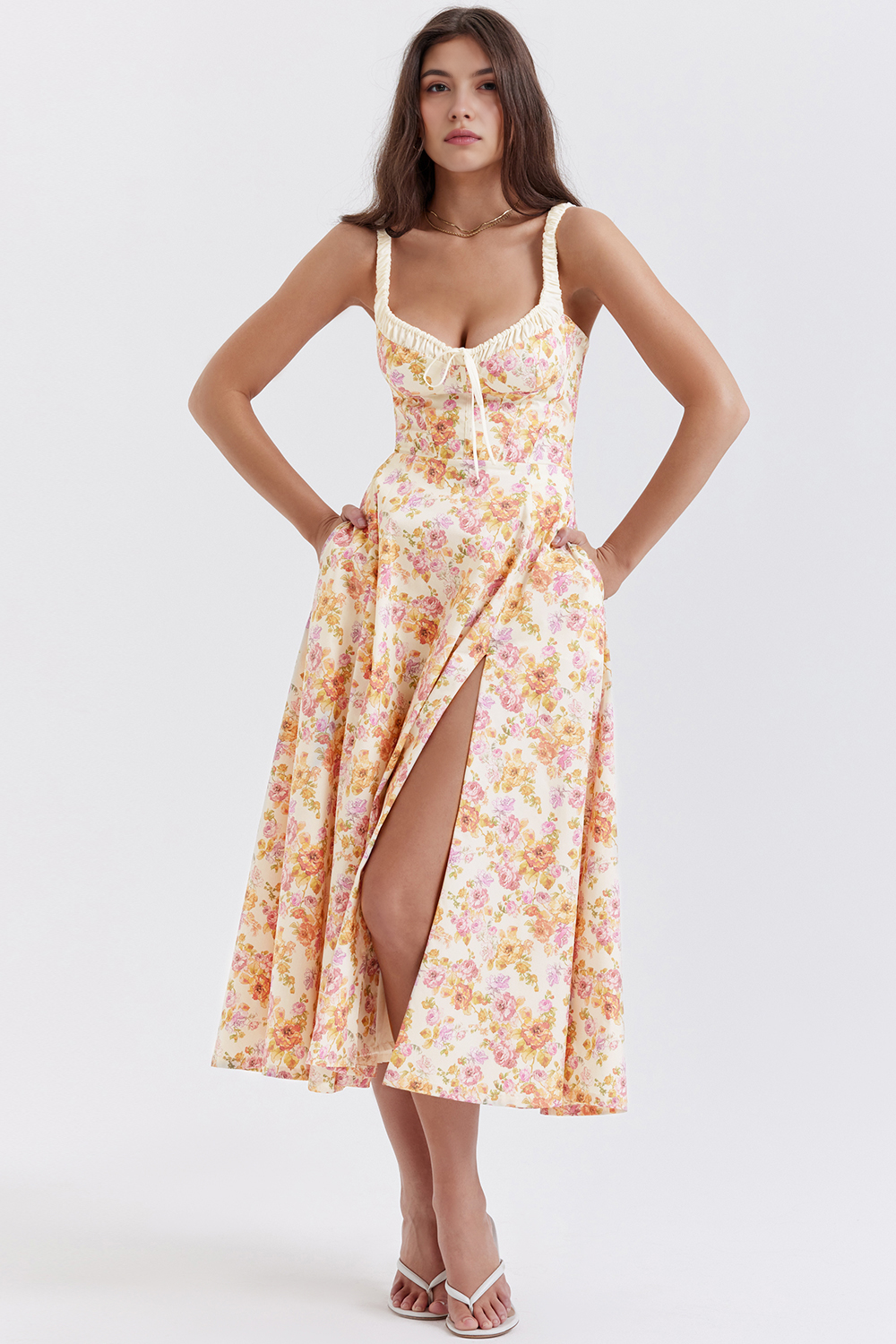 Midikleid Amelie – mit Bustier-Oberteil aus Polyester