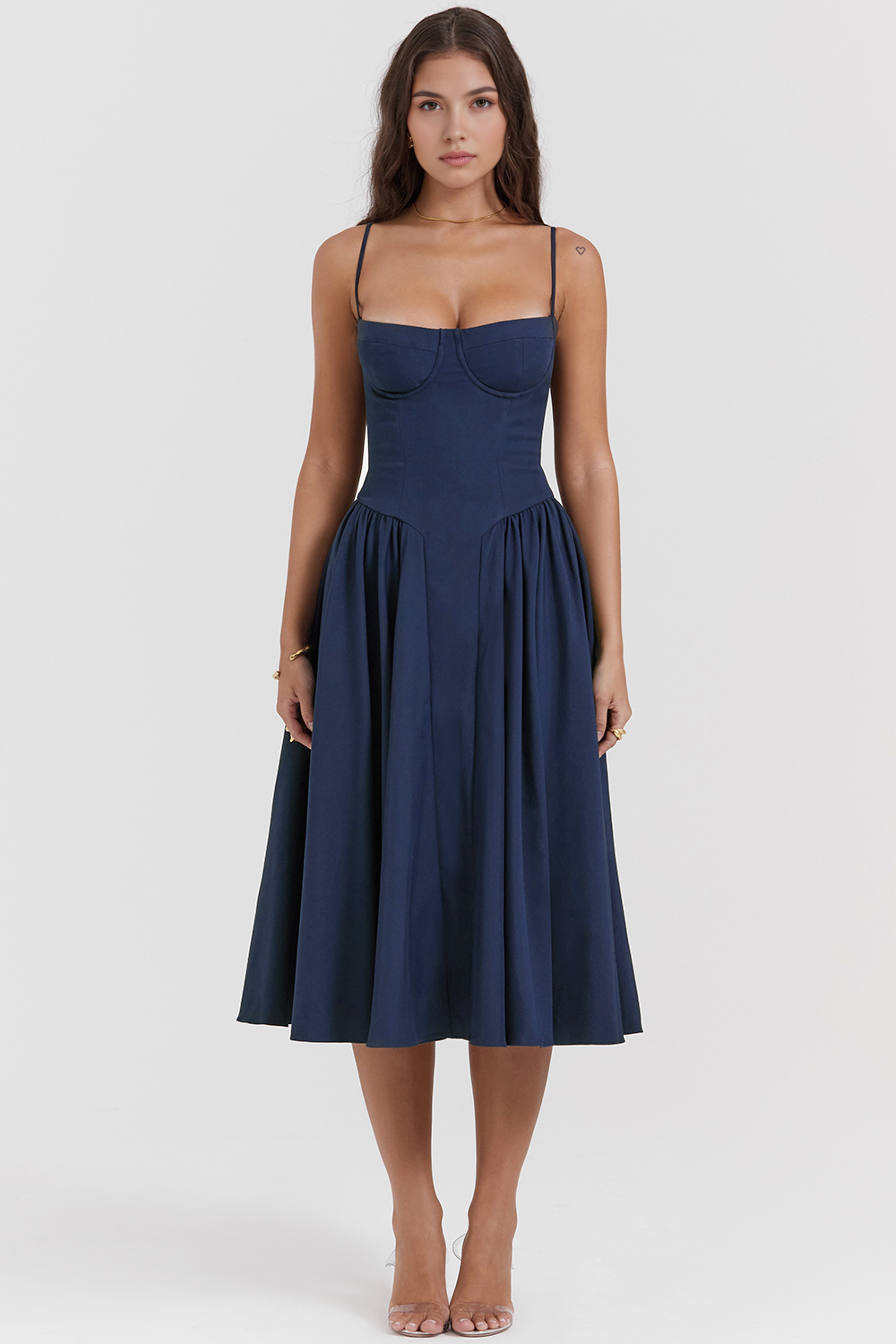 Midikleid Julia – mit Rüschen aus Polyester, romantischer Stil
