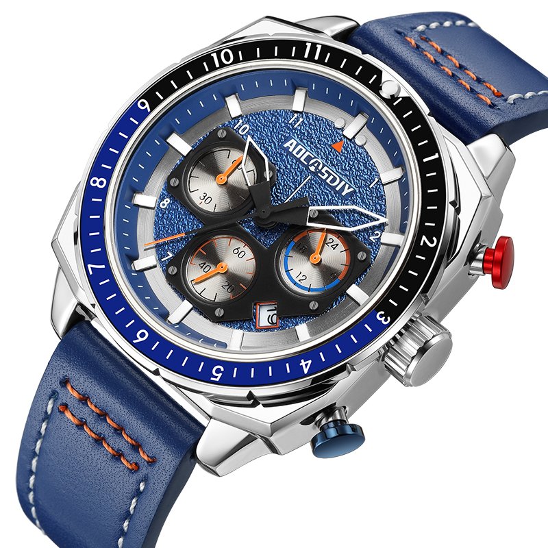 Luxus Wasserdichter Chronograph Sport Quarz Uhr