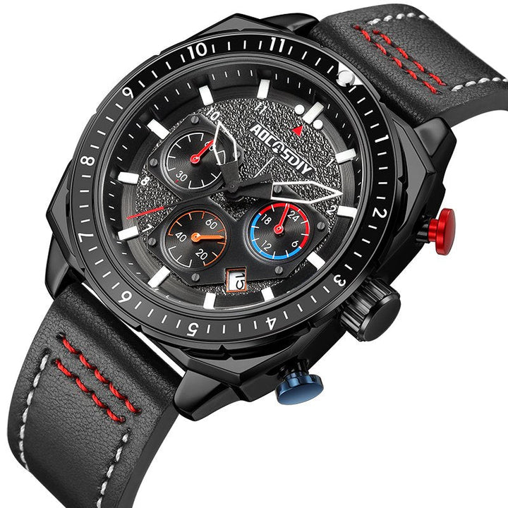 Luxus Wasserdichter Chronograph Sport Quarz Uhr